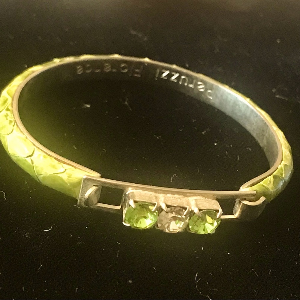 Gorgeous Green snakeskin Peruzzi Bracelet